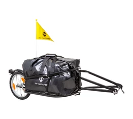 M-Wave áruszállító utánfutó, 32kg terhelhetőség, időjárás álló boritás, fekete