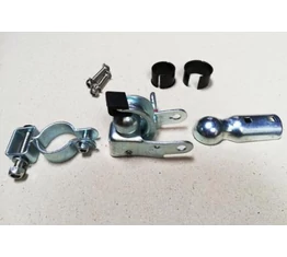 Utánfutó csatlakozó vagy adapter, gömbfejes, nyeregcsőre rögzíthető