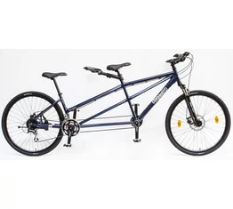 Csepel Tandem kerékpár, alumínium váz, teleszkópos villa, mech. tárcsafék, kék színű, 19"/15"