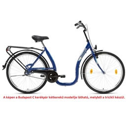 Csepel Budapest C felnőtt tricikli Shimano Nexus3 agyváltóval 26" kék