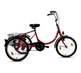 Csepel Camping felnőtt tricikli 1 fokozatú kontrás, piros 20"