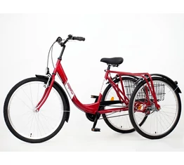 Csepel Budapest B felnőtt tricikli Shimano Nexus3 agyváltóval 26&quot; piros