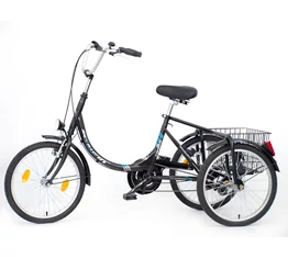 Csepel Camping felnőtt tricikli Nexus3 agyváltóval, fekete 20&quot;