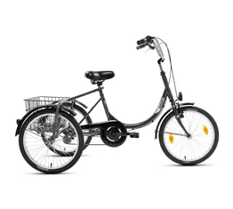 Csepel Camping felnőtt tricikli Nexus3 agyváltóval, grafit szürke 20&quot;