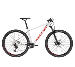 Kellys Hacker 30 White 29"-os MTB kerékpár, Carbon váz, 1x12 fokozatú Shimano SLX váltó, Rock Shox tel. M