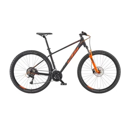 KTM Chicago 292 29"-os MTB kerékpár 24 fokozatú Shimano Acera váltó, hidraulikus tárcsafék, matt fekete/narancs 17"