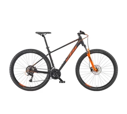 KTM Chicago 292 29"-os MTB kerékpár 16 fokozatú Shimano Acera váltó, hidraulikus tárcsafék, matt fekete/narancs 15" S 38CM