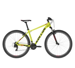 Kellys Spider 10 Neon Yellow 29&quot; MTB kerékpár 21 fokozatú Shimano Tourney váltó V-fék Suntour teleszkóp M/18&quot;