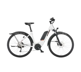 KTM Macina Cross P510 Street elektromos kerékpár Bosch Performance Line, 9 fokozatú Altus váltó, monováz, fehér 43cm