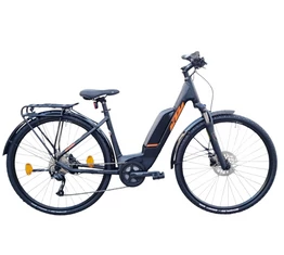 KTM Macina Tourcross A410 elektromos kerékpár Bosch Active Line 9 fokozatú Altus váltó matt fekete 43cm