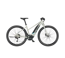 KTM Macina Sprint elektromos kerékpár Bosch Performance Line CX, 9 fokozatú Alivio váltó, női, dew silver 51cm