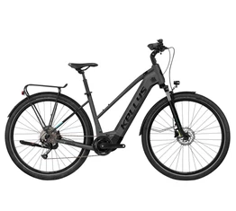 Kellys E-Cristy 30 Grey női trekking Ebike 9 fokozatú Altus váltó, Panasonic motor, M