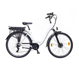 Neuzer E-bike e-Trek LIDO női fehér 7seb. acél váz + teleszkóp 28&quot; 36V/250W 13 Ah Li-ion akku, 19,5&quot;