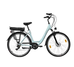 Neuzer Ebike E-trek Lido női celeste 7 seb. acél váz + teleszkóp 28&quot; 36V/250W 13 Ah Li-ion akku, 19,5&quot;