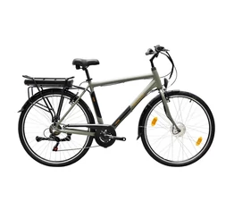 Neuzer E-Trek ebike/pedelec aluvázas férfi 6seb, 28&quot;-as kerék, 36V/250W motor, 11Ah Li-ion akku, zöldes szürke, 21&quot;