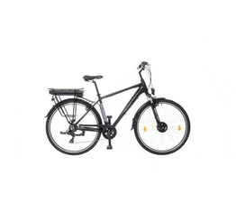 Neuzer E-trek férfi elektromos kerékpár nyomatékszenzoros Bafang motor mattfekete-szürke 19&quot;
