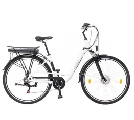 Neuzer E-Trek pedelec női 6 sebességes, 28&quot;-as, 36V/250W motor, 11Ah akku, 19&quot; teleszkópos, matt fehér