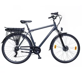 Neuzer E-Trek ebike/pedelec LIDO férfi acélvázas szürke 7seb., 28&quot;, 36V/250W motor, 13Ah Li-ion akku, 19&quot;