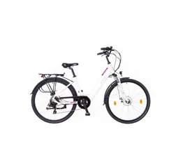 Neuzer Sorrento női elektromos kerékpár XOFO hátsó agymotoros, 40Nm/324Wh matt fehér 17"