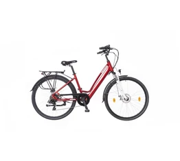 Neuzer Sorrento női elektromos kerékpár XOFO hátsó agymotoros, 40Nm/324Wh metál bordó 17"