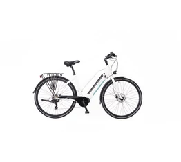 Neuzer Mantova ebike 28"-as alu Bafang M200 középmotor 65Nm/374Wh integrált akku metál fehér 19"