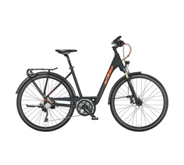 KTM Life 1964 női trekking kerékpár, 30 fokozatú Deore XT váltó, tárcsafék, matt fekete, mono váz, 51cm