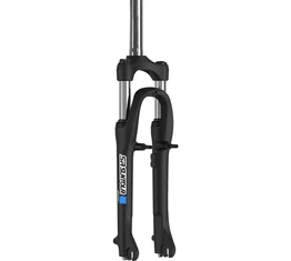 Suntour M3010-A-P MTB teleszkóp 25,4x55x210mm-es menetes nyak V-fékes 50mm rugóút állítható előfeszítés fekete
