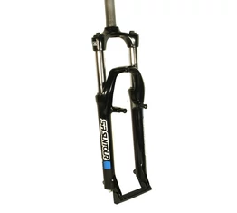 Suntour XCE MTB teleszkóp 1-1/8"x210x55mm, 100mm út, menetes nyak, V-fékes, fekete