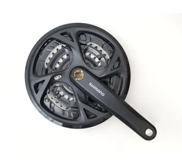 Shimano Acera FC-M371 9 fokozatú trekking/cross hajtómű 170-48/38/28-as fogszám négyzetkúpos láncvédős fekete