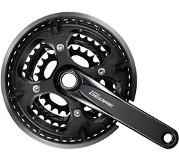 Shimano Deore FC-T6010 trekking/cross hajtómű 48/36/26-os fogszám, Hollowtech II,  láncvédő, fekete