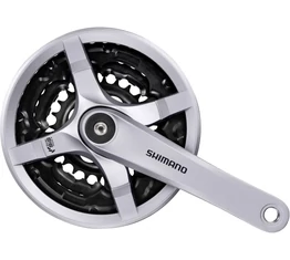 Shimano FC-TY501 MTB hajtómű 42/34/24-es fogszám, 170mm-es, láncvédős, ezüst (Tourney-család)