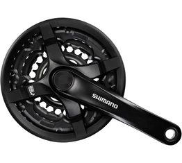 Shimano FC-TY301 MTB hajtómű 42/34/24-es fogszám 170mm-es láncvédős fekete (Tourney-család)