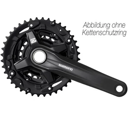 Shimano Altus FC-MT2103 hajtómű integrált tengellyel 175-40/30/22 9 fokozatú, hajtóművédő, fekete