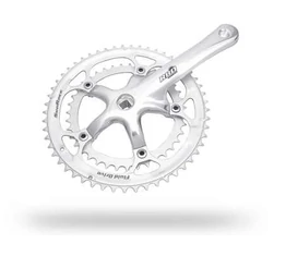 Sunrace R86 országúti hajtómű 50/34-es fogszám, 170mm-es, polirozott ezüst