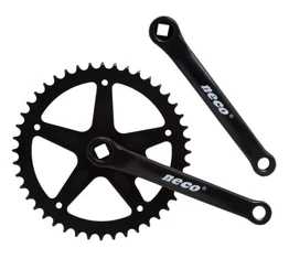 Hagyományos hajtómű négyzetkúpos acél 44-es fogszám 170mm-es karral fekete Neco