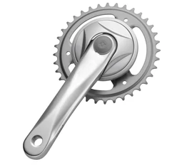 Prowheel négyzetkúpos alu hajtómű 38 fogú lánckerékkel 170mm karral ezüst