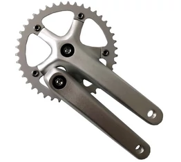 Ridepositive négyzetkúpos alumínium hajtómű 42-es fogszám 170mm kar alu lánckerék matt ezüst