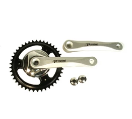 Prowheel négyzetkúpos alumínium hajtómű 42-es fogszám 170mm kar alu lánckerék matt ezüst/fekete
