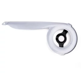 Zárt kerékpár láncvédő 36-40 fogú hajtóművekhez műanyag állítható hosszú 105 mm átmérőjű