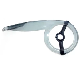 Láncvédő zárt 44-48 foghoz, füstszínű polikarbonát, hajtóműcsésze alá rögzíthető