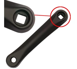 Sunrace négyzetkúpos hajtókar bal, alu, 170mm, párhuzamos négyszög mattfekete