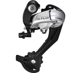Shimano Altus RD-M370 hátsó váltó, SGS hosszú kocsis, 9 fokozatú, csavaros, ezüst
