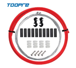 Toopre váltóbowden készlet piros 2 méter (bowdenház+bowdenek+kupakok+bowdenvégek+vázvédők+összekötők)