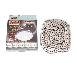 YBN félszemes BMX lánc krómozott 116 tagú 1/2x1/8 superlight