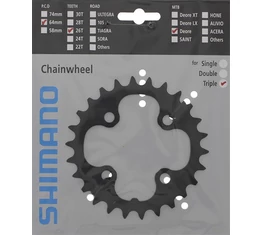 Shimano Deore M590 lánckerék 26 fogú, 4 karos, 64mm lyukkörátmérő
