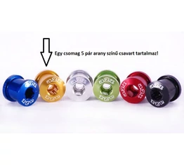 A2Z alu lánckerékcsavar arany színben 1 csomag/5 pár