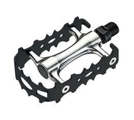 KTM Team SB mtb/trekking pedál, alu test, alu keret, golyós csapágyazás, ezüst/fekete