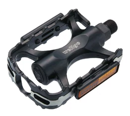 Wellgo C29 MTB pedál CNC-zett kerettel, fekete/ezüst, Cr-Mo tengely, 270gramm/pár