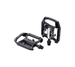 BBB DualChoice BPD-61 SPD rendszerű vegyes patentpedál alu test, CrMo tengellyel, iparicsapágyas, fekete