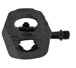 KTM MTB Trail SPD rendszerű patentpedál alu test, CrMo tengellyel, iparicsapágyas, fekete